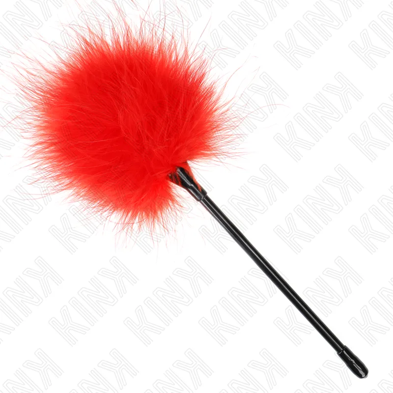 Plumes Tickle Rouges Utilisées pour le Kit Bondage 27 CM Kink bdsm