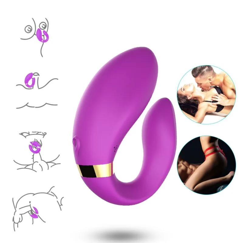 Vibromasseur Croissant pour Couples Télécommande Violet Armony