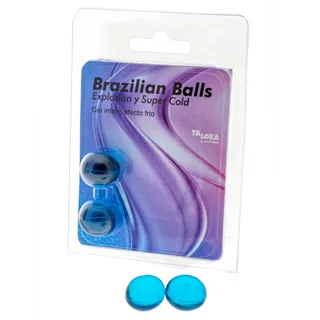 2 Boules Brésiliennes Gel Excitant Effet Froid Taloka lubrifiant