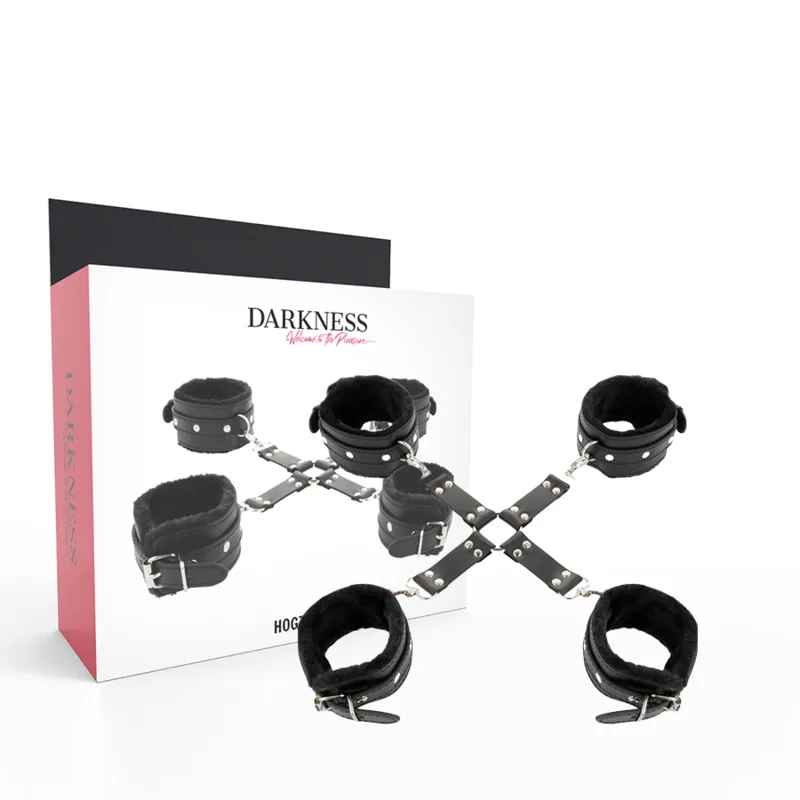 Menottes en Cuir pour Pieds et Mains Noir Darkness noir menottes