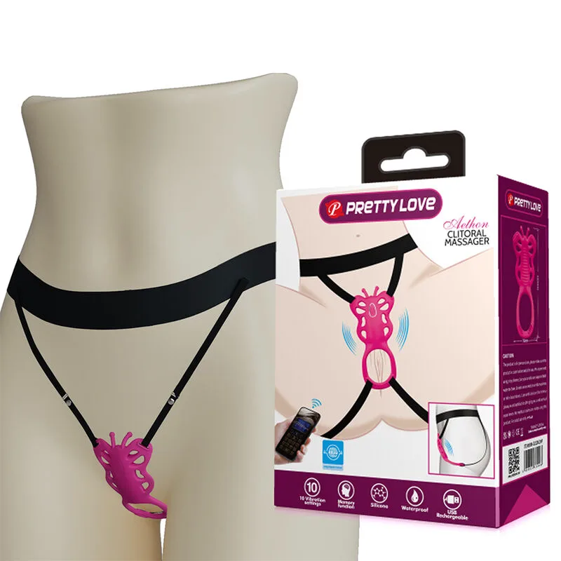 Stimulateur clitoridien Masseur de Culotte Papillon Rose Pretty Love