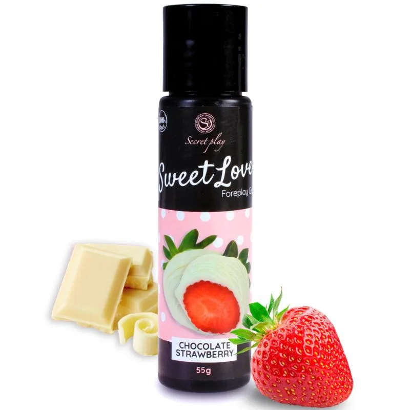 Gel Sweet Love Fraise et Chocolat Blanc 60 ml Secretplay