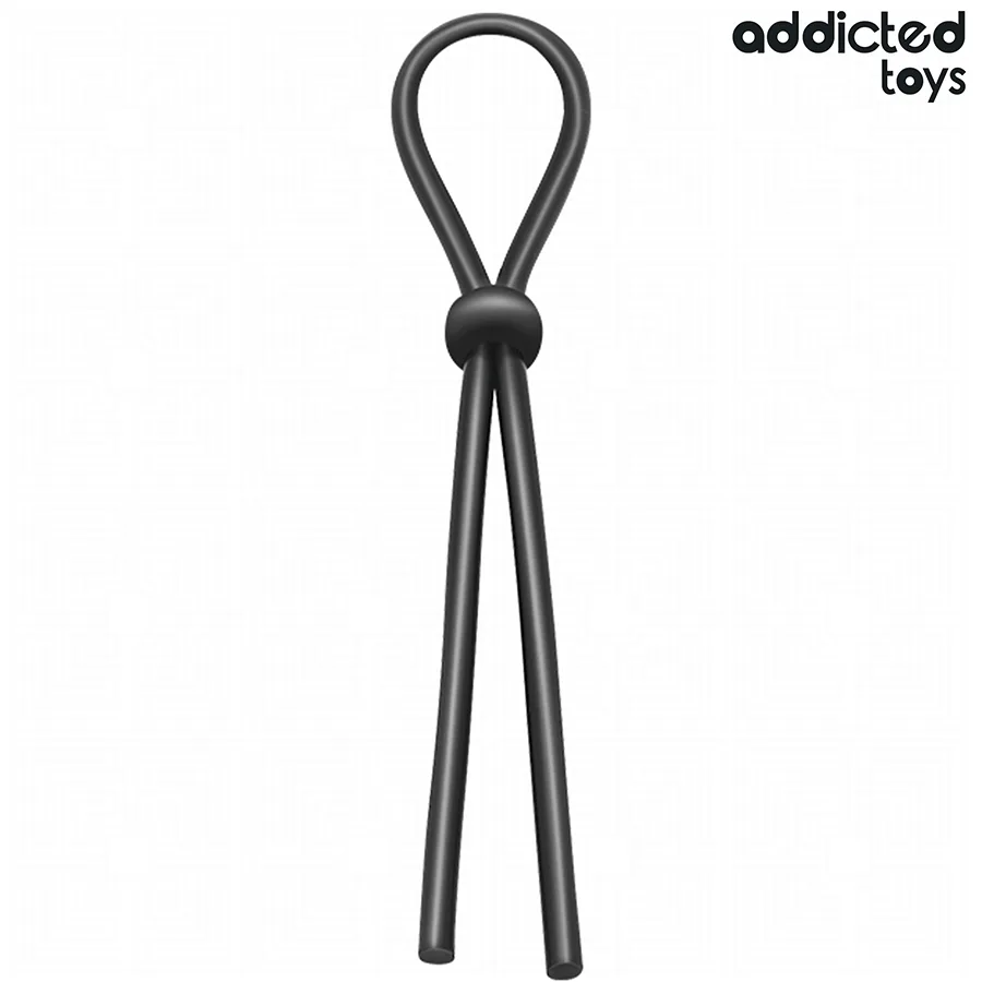 Cockring Corde en Silicone pour le Pénis à Boucle Unique Addicted