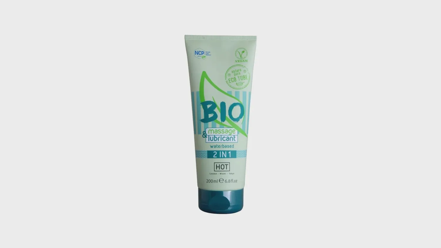 Tube de lubrifiant à base d'eau HOT Bio Massage et Lubricant 2 en 1, pour masser puis caresser