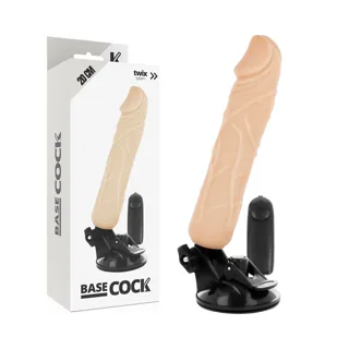 Vibromasseur Télécommande Naturel Réaliste 20 x 4 cm Basecock
