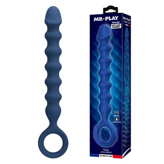 Perles Anales en Silicone Bleu et Plug Anal x 3,4 cm - Mr Play