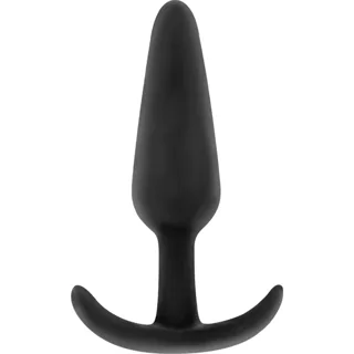 Plug Anal en Silicone Hansel avec Petite Poignée Black&Silver