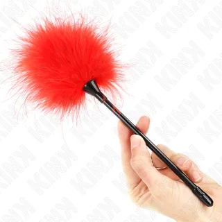 Plumes Tickle Rouges Utilisées pour le Kit Bondage 27 CM Kink bdsm