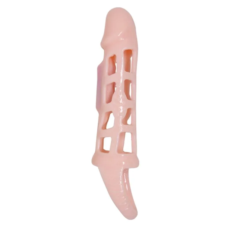 Couverture Dextension de Pénis avec Vibration et Sangle Baile gaine pénis