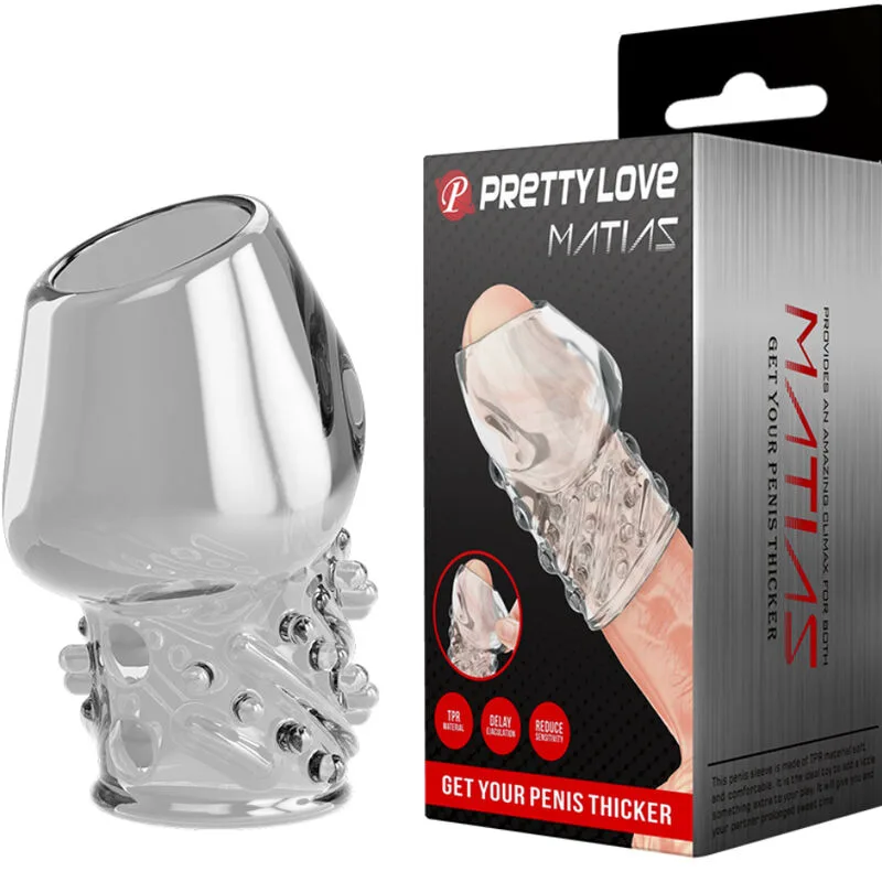 Gaine à pénis Épaississeur de Pénis Transparent Matias Pretty Love