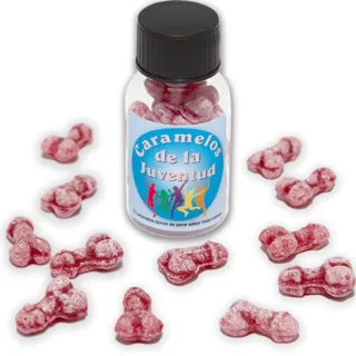 12 Bonbons Jeunesse Forme Pénis Fraise/cerise Diablo Picante jeu coquin