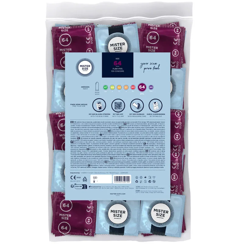 Préservatifs Taille XXL 64 mm (100 Unités) Mister Size