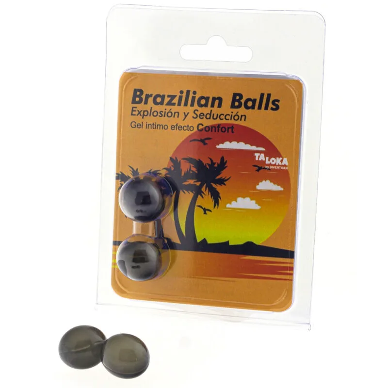 2 Balles Brésiliennes Gel Excitant Effet Confort Taloka lubrifiant base eau