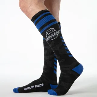 Chaussettes Militaires Hautes Noires Taille Unique Locker Gear porte-jarretelles