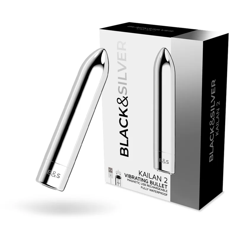 Vibromasseur Balle Magnétique Vibrante Kailan 2 Argent Black&Silver