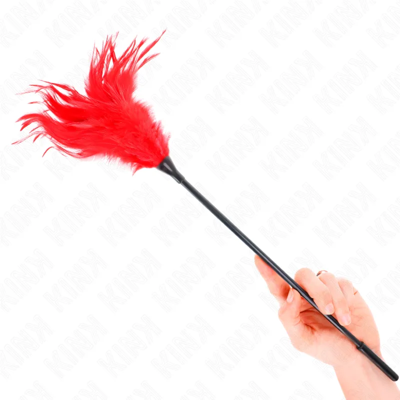 Plusieurs Plumes de Chatouilles Rouges 45 CM Kink bdsm
