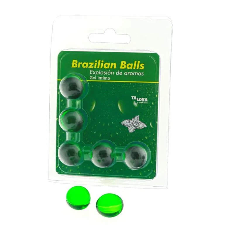 5 Boules Brésiliennes Gel Intime Menthe Taloka lubrifiant base eau