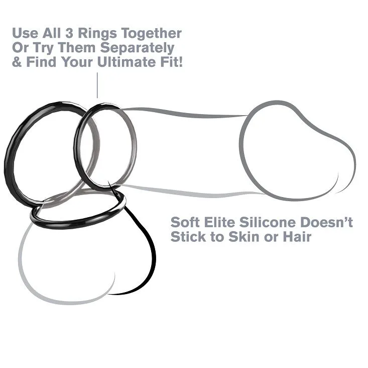 Ringz - Silicone 3 Anneaux Stamina Set Fantasy C