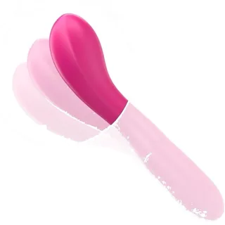 Lisette Vibromasseur 19 cm Souple 10 Vibrations Rose Intense sur fond blanc