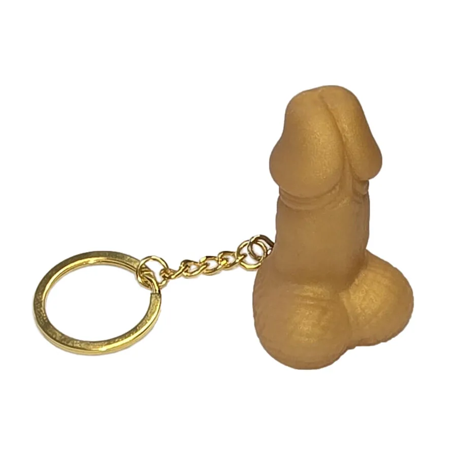 Porte-clés Sifflet en Forme de Pénis Couleur Or Diablo Picante jeu coquin