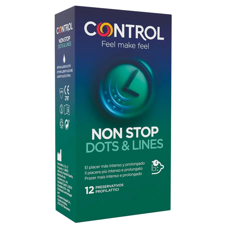 Nonstop Points And Lignes Préservatifs 12 Unités Control