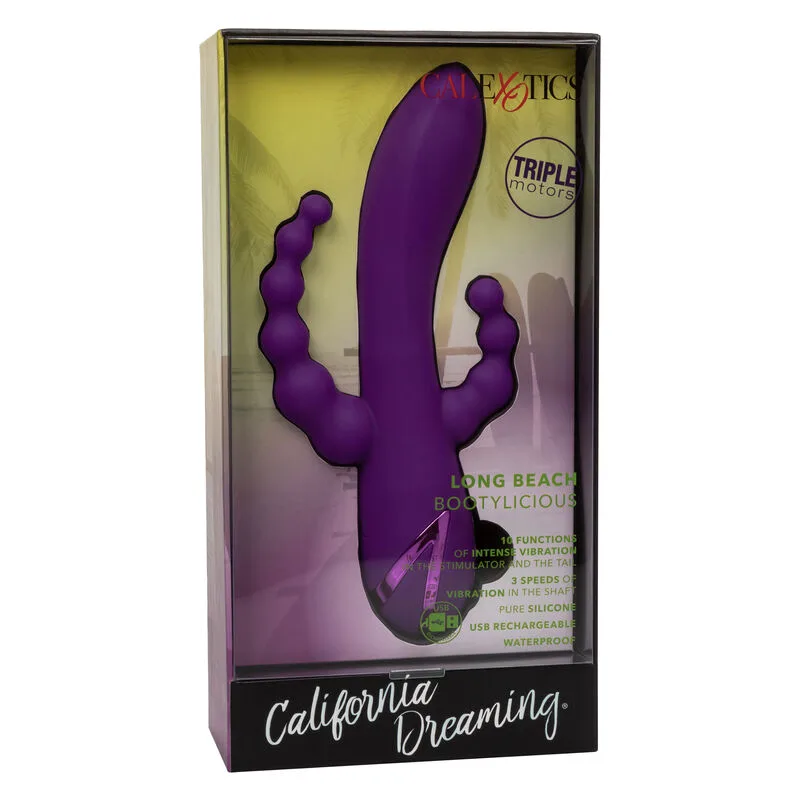 Vibromasseur Long Beach Bootylicious Violet Calexotics