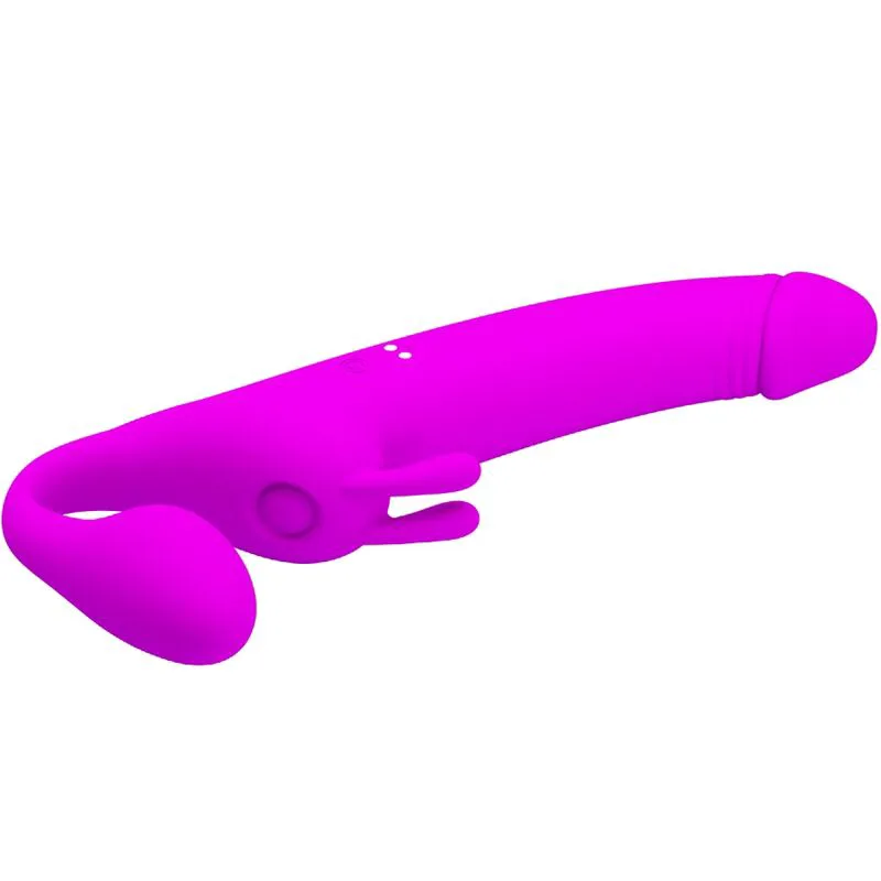 Gode Zanini Strapless Ceinture 10 Vibrations Violet Pretty Love