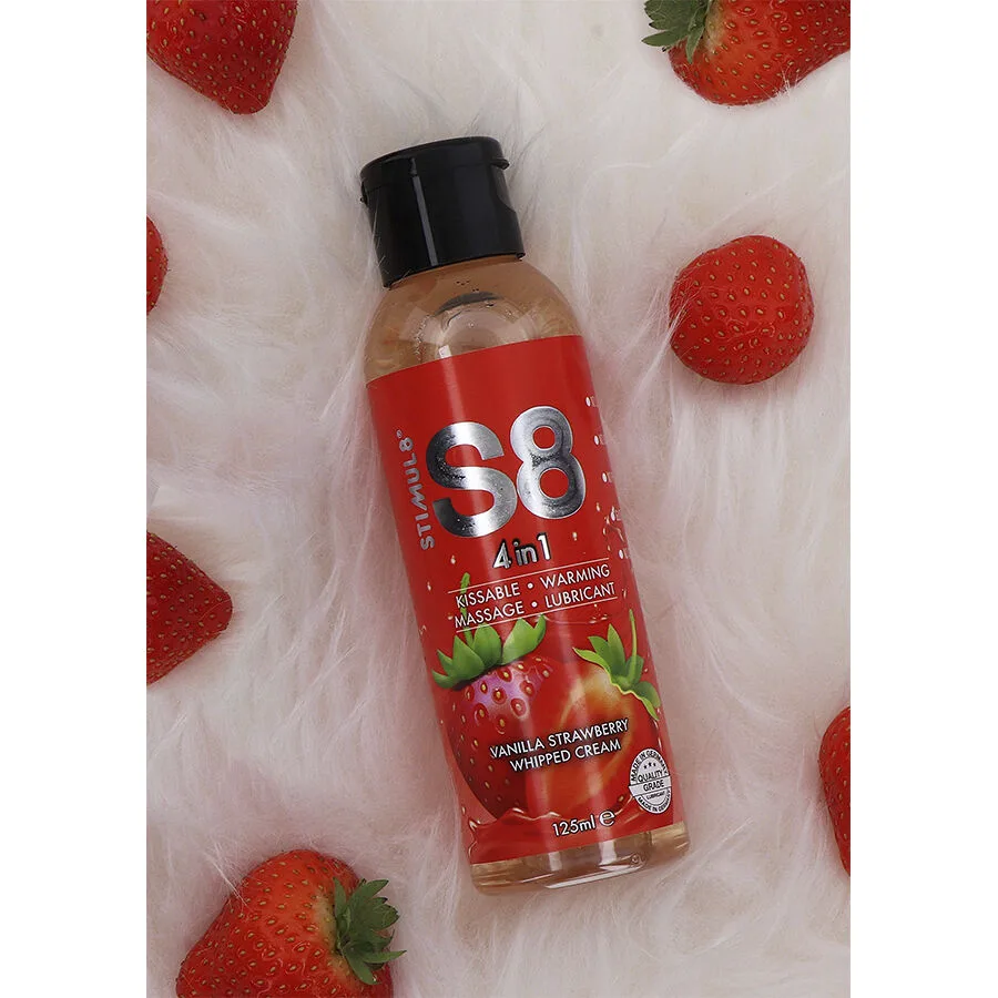 S8 Lubrifiant Dessert Fraise 4 en 1 125 ml Stimul8