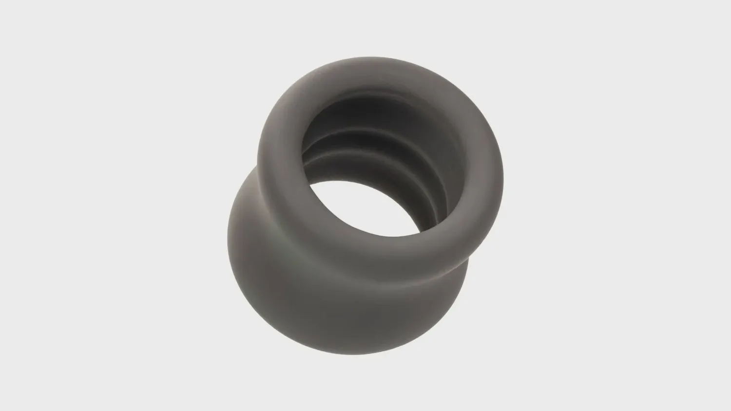 Anneau étireur de scrotum Alpha en silicone, avec anneau principal et anneau scrotum intégré