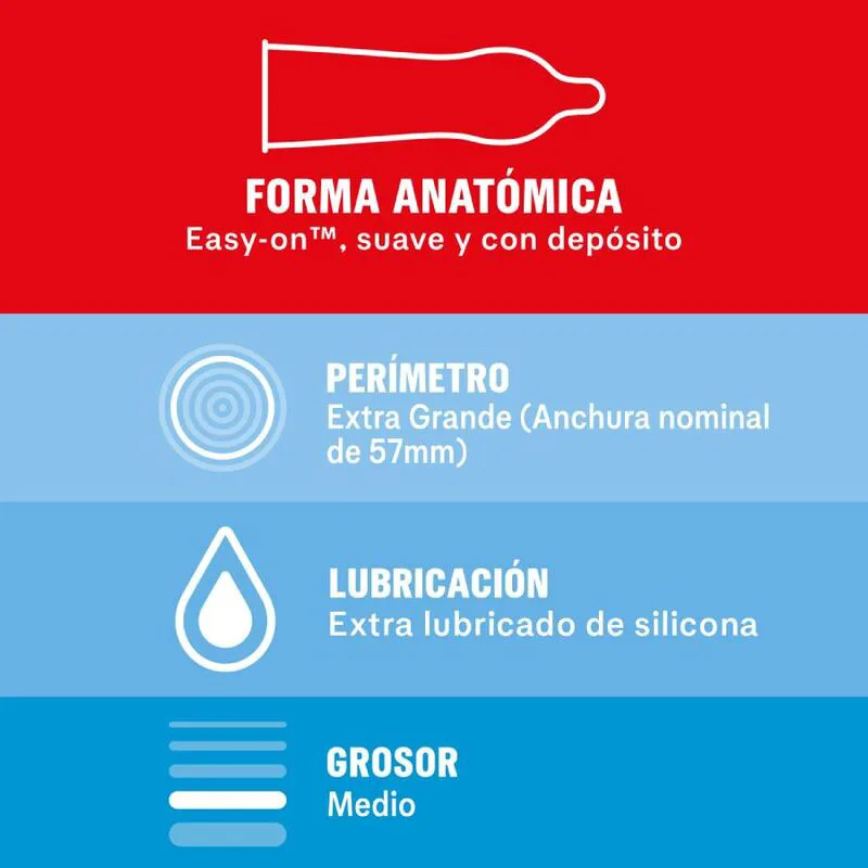 Préservatifs Sensibles XL Extra-long 10 Unités Durex