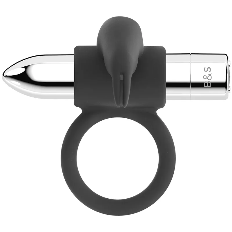 Bague Rechargeable Burton 10 Modes de Vibration Black&silver cockring