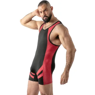 Mono Débardeur à Accès Ouvert Rouge M Locker Gear