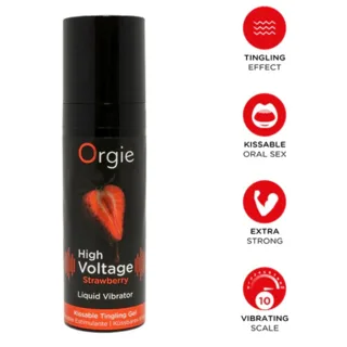 Vibromasseur Liquide Extra Fort à la Fraise Haute Tension Orgie aphrodisiaque femme