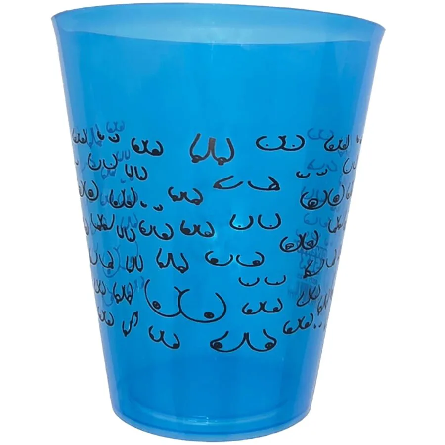 Tasse Bleue 500 ML avec Seins Noirs Diablo Picante bleu jeu coquin
