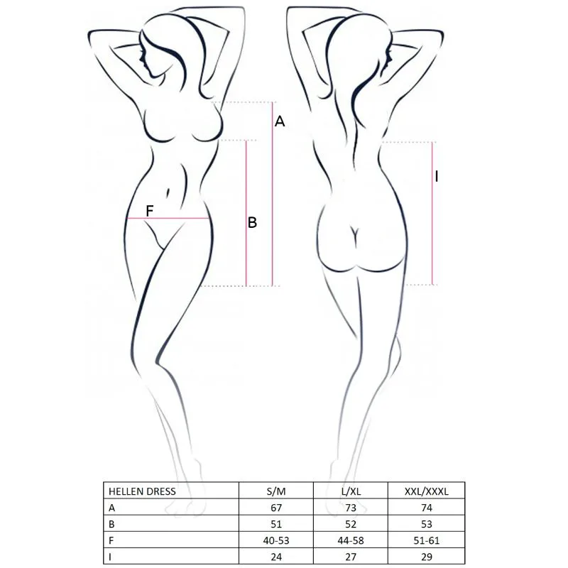 Femme Hellen Robe et String Taille S/m Passion nuisette