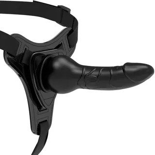 Gode Silicone Noir Réaliste 16 cm Fetish Submissive Harnais