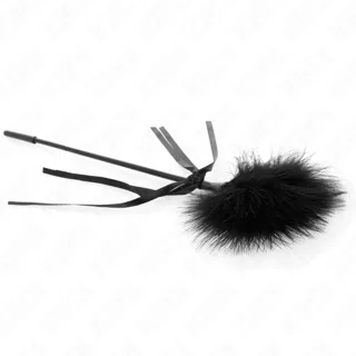 Plumes Chacouillées avec N&oelig;ud 35 CM Kink