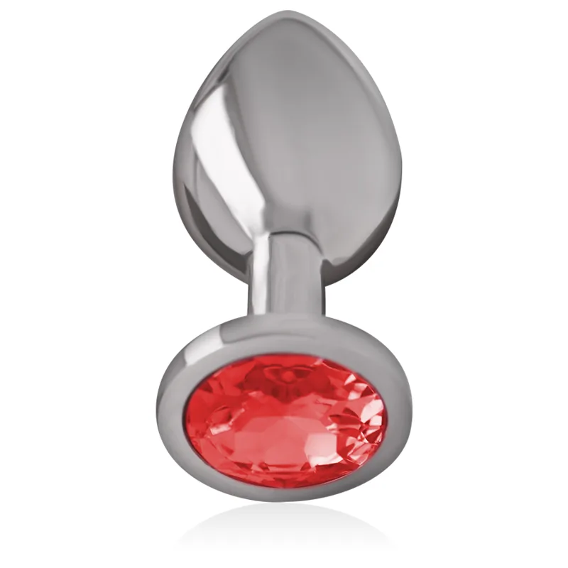 Plug Anal en Métal avec Cristal Rouge Taille M Intense