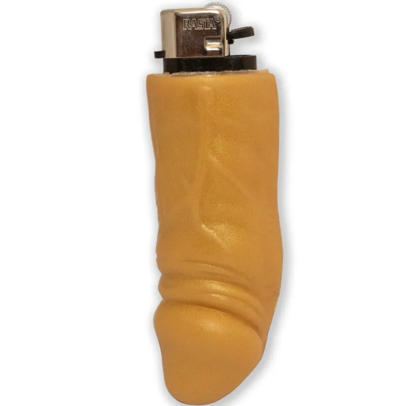 Briquet Rechargeable en Forme de Pénis Doré Diablo Picante doré jeu coquin