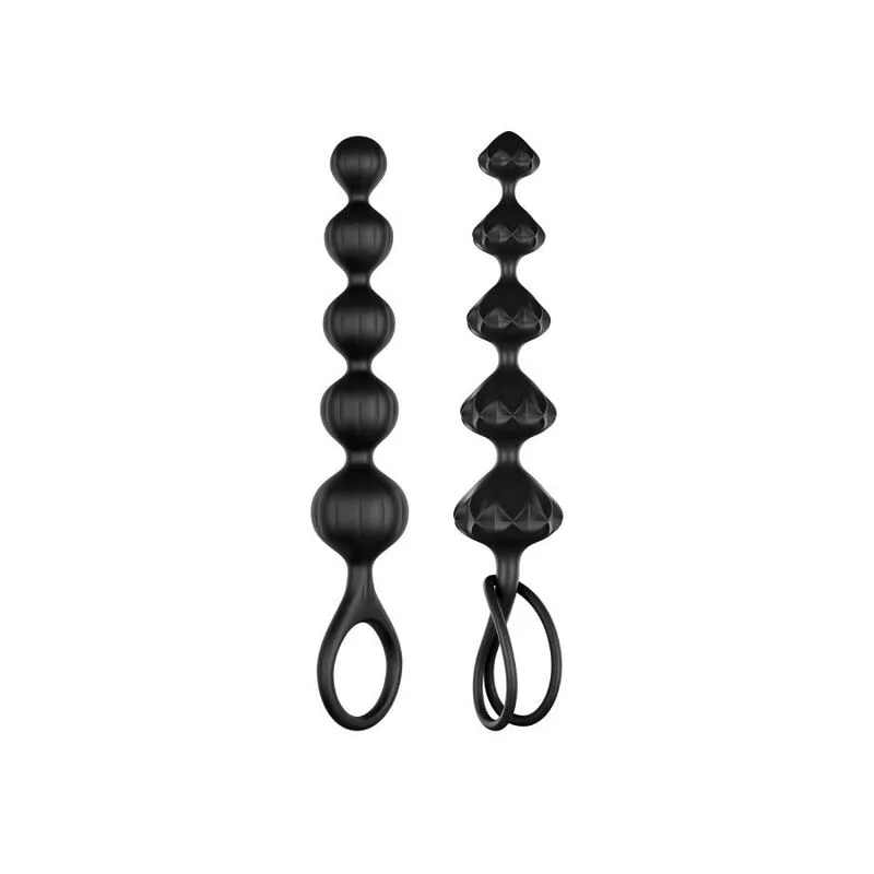 Plug anal Love Perles Noir Satisfyer