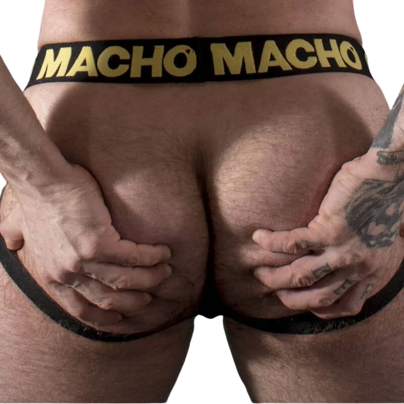 MX25AC Jock Jaune Cuir M Macho jaune lingerie homme
