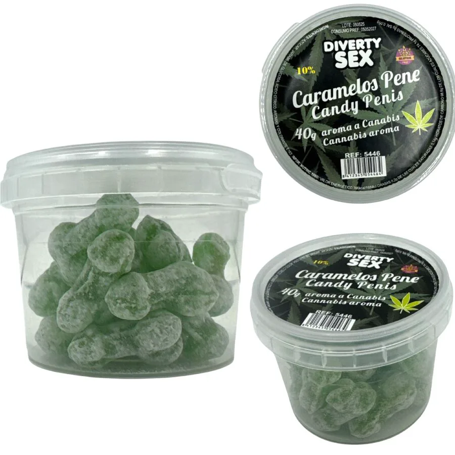 20 Bonbons pour Pénis Arôme Cannabis Diablo Goloso jeu coquin