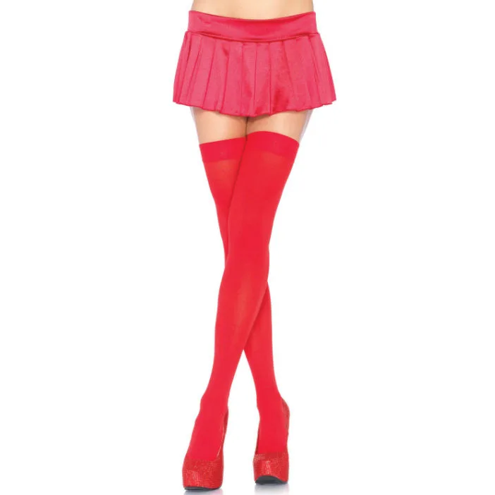 Porte-jarretelles Cuisses Hautes en Nylon Rouge Leg Avenue