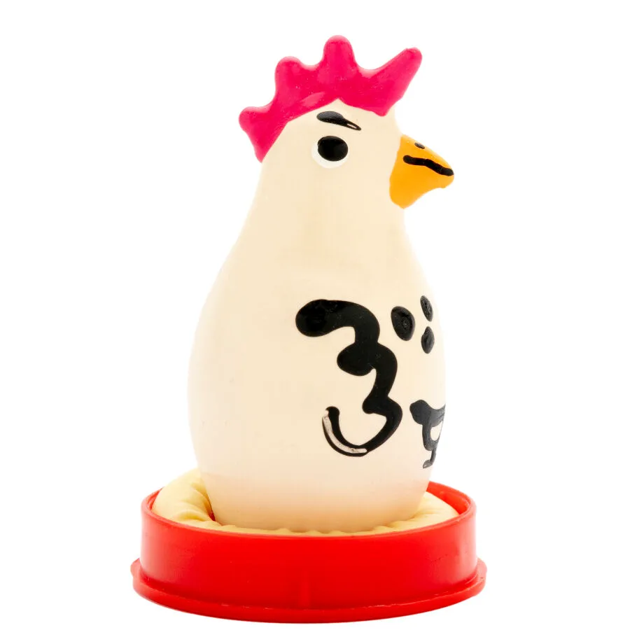 Préservatifs Fantaisie Peints à la Main Coq Cocky Condomerie
