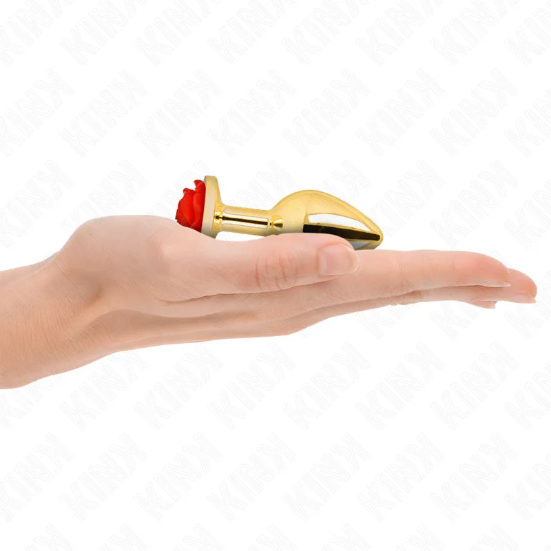 Plug Anal Or Rose Rouge Taille S Kink