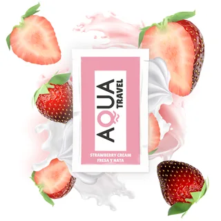 Lubrifiant à Base d'Eau Saveur Crème de Fraise 6 ml Aqua Travel