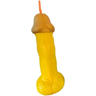 Coupe Pénis en Plastique Jaune Diablo Picante jaune jeu coquin