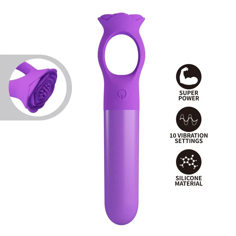 Giana Mini-vibromasseur Masseur Rechargeable Violet Pretty Love