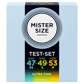 Pack Échantillon de Préservatif Taille 47-49-53 MM (3 Mister Size préservatif