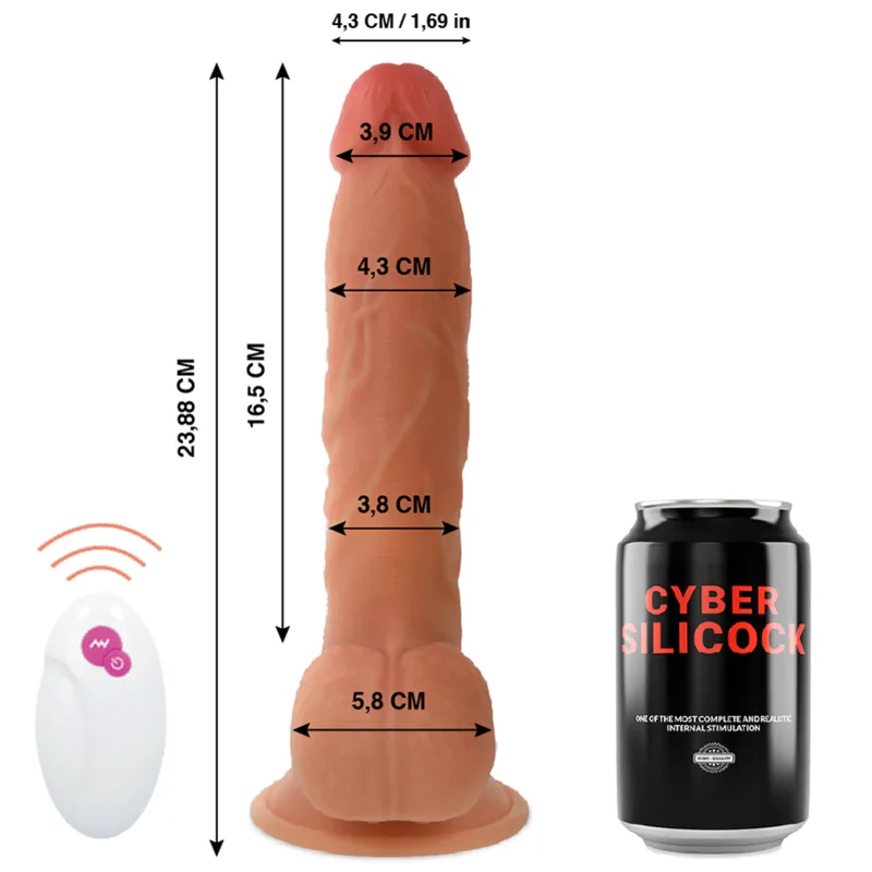 Vibromasseur Télécommande Réaliste Master Ben 23,88 x 4,3 cm